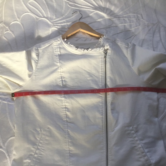 Diane Gilman | Women’s Moto Jacket, off white, size large. - Picture 10 of 15